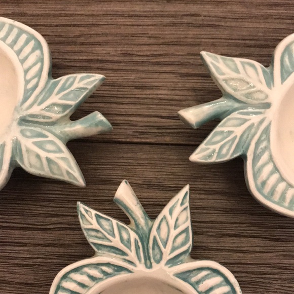 Individual deviled egg cups vintage ceramic apple design. Set of 6 unique EUC - Picture 5 of 9